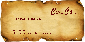 Csiba Csaba névjegykártya